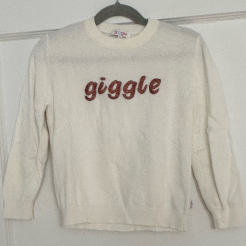 Giggle white sweater 6x